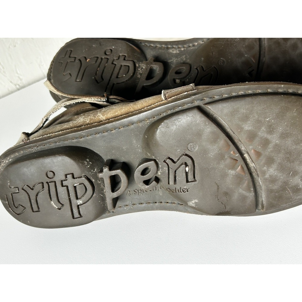 Trippen A. Spaeth / M. Oehler Distressed Brown Leather Straps - Picture 7 of 13